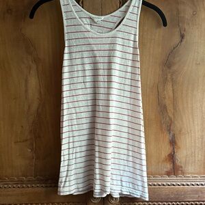 Club Monaco Cotton Striped Tank with Twisted Racerback